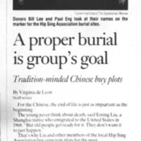A Proper Burial Is Group's Goal